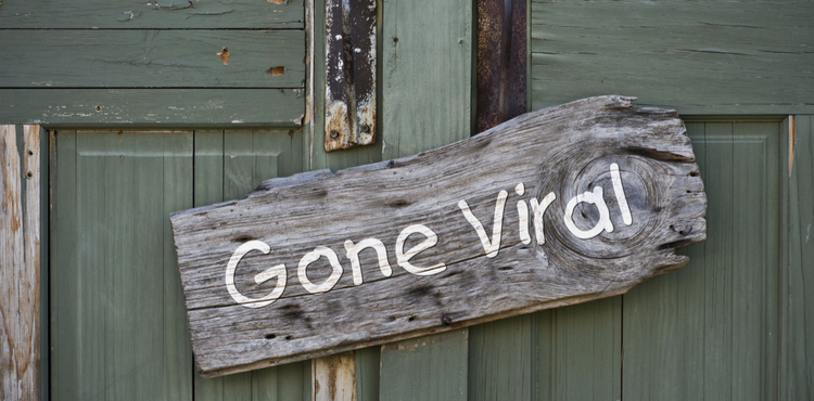 Gone viral sign. Gone viral sign.