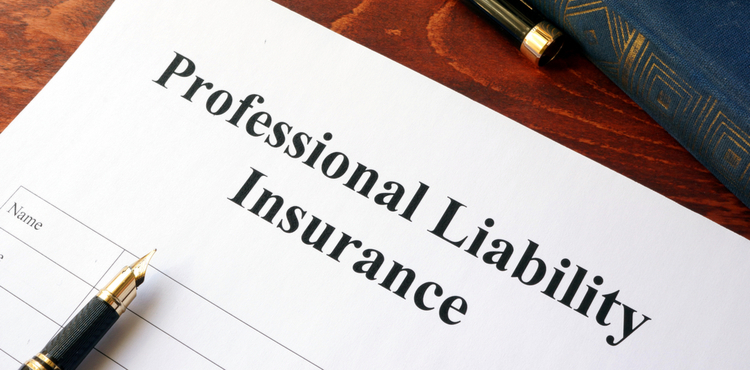 A form for professional liability insurance.