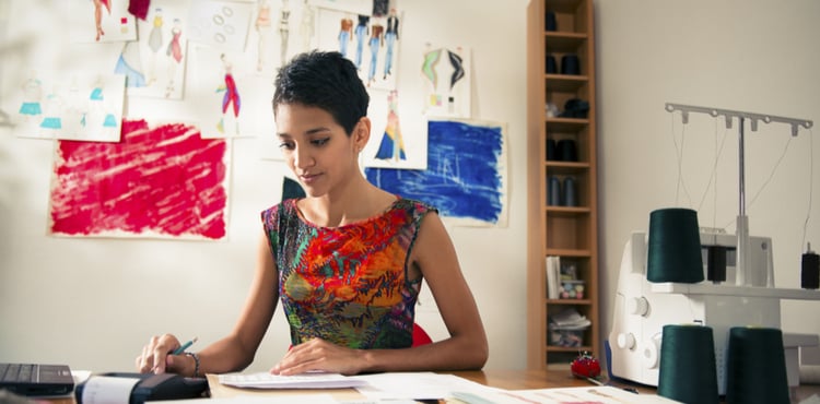 Woman in studio. Woman in studio.