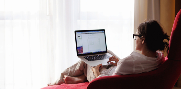 Woman using a laptop. Woman using a laptop.
