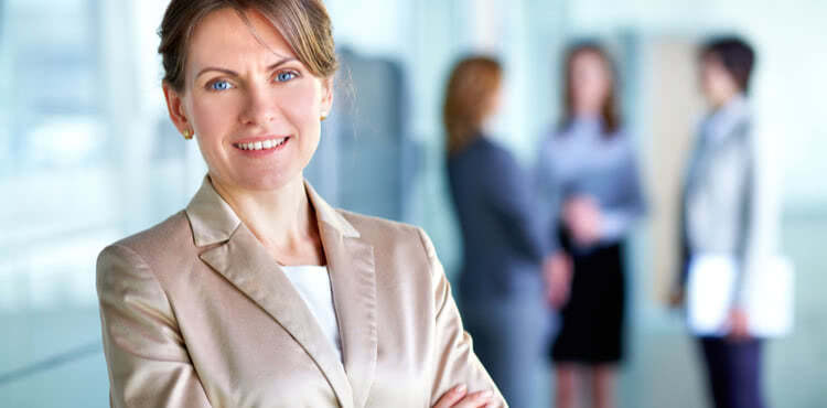 Businesswoman with arms crossed Businesswoman with arms crossed