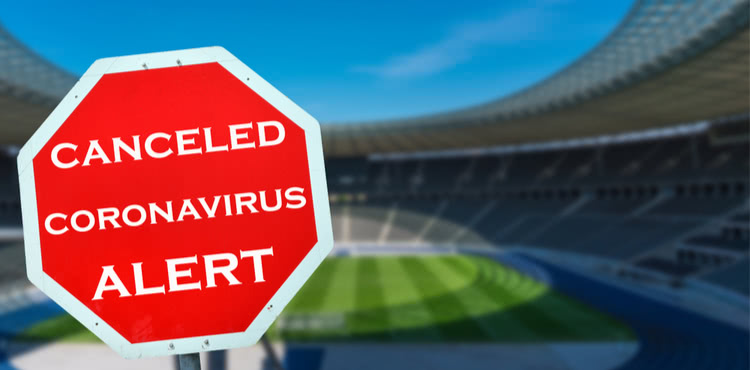 Coronavirus cancellation sign Coronavirus cancellation sign