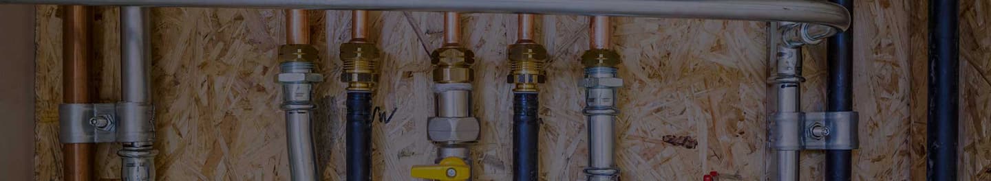 A view of plumbing for a house.