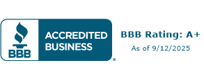 Better Business Bureau (BBB) logo featuring A+ Rating as of 9/12/2025 Better Business Bureau (BBB) logo featuring A+ Rating as of 9/12/2025