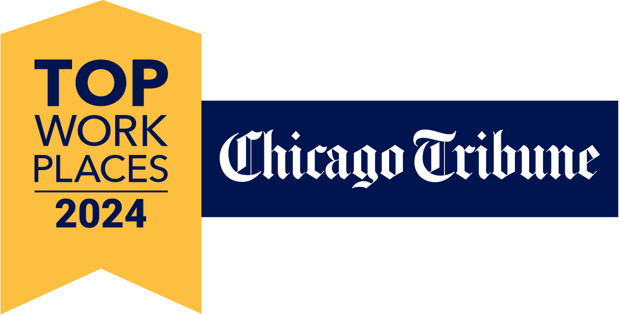 Chicago Tribune "Top Workplaces" 2024 recipient logo. Chicago Tribune "Top Workplaces" 2024 recipient logo.