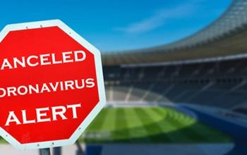 Coronavirus cancellation sign