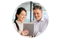 Small business owners scheduling an appointment online with a licensed insurance agent. Small business owners scheduling an appointment online with a licensed insurance agent.