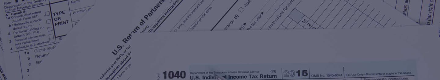 United States tax forms on a table.