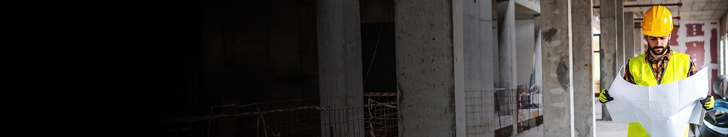 Construction project manager at a job site.