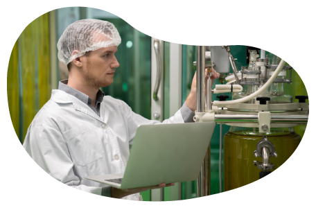 Cannabis manufacturer looking at packaging process. Cannabis manufacturer looking at packaging process.