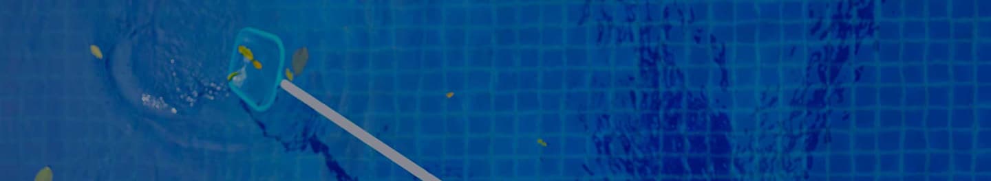 Pool cleaning equipment in a residential swimming pool Pool cleaning equipment in a residential swimming pool