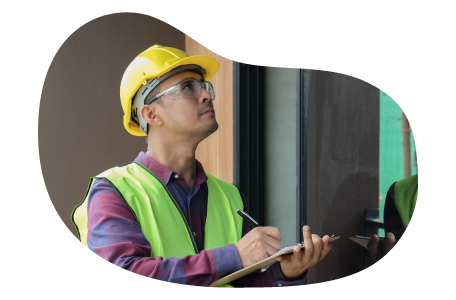 Inspector investigating a client's home.