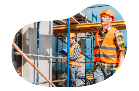 Property preservation contractor walking through a worksite.