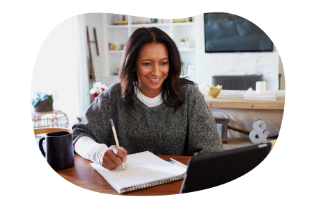 Human resources consultant virtually assisting a client. Human resources consultant virtually assisting a client.