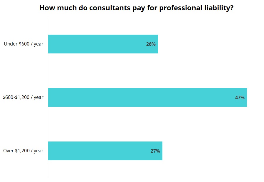Cost of professional liability insurance for consultants.