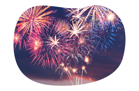 A fireworks display. A fireworks display.