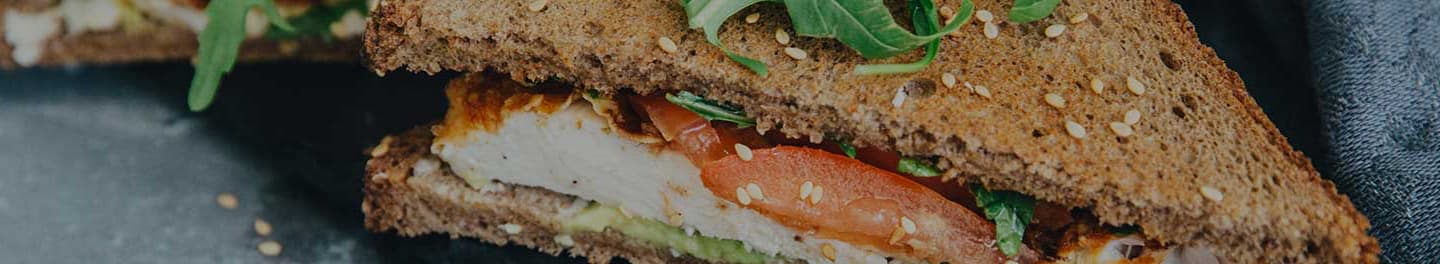 One turkey and avocado sandwich.