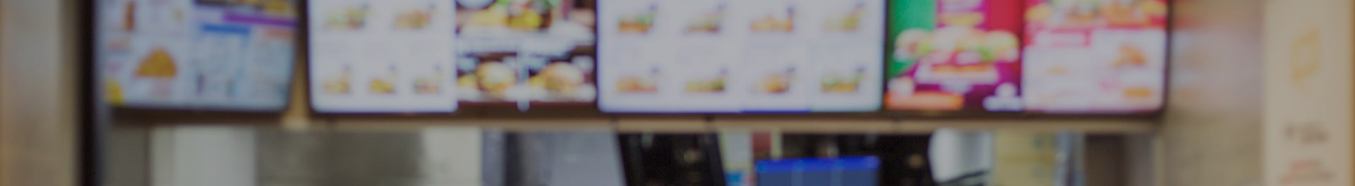 Menu at a fast food restaurant.