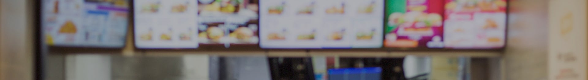 Menu at a fast food restaurant. Menu at a fast food restaurant.