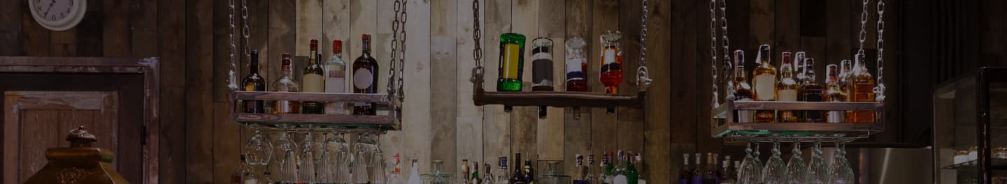 Bar area with a selection of drinks. Bar area with a selection of drinks.