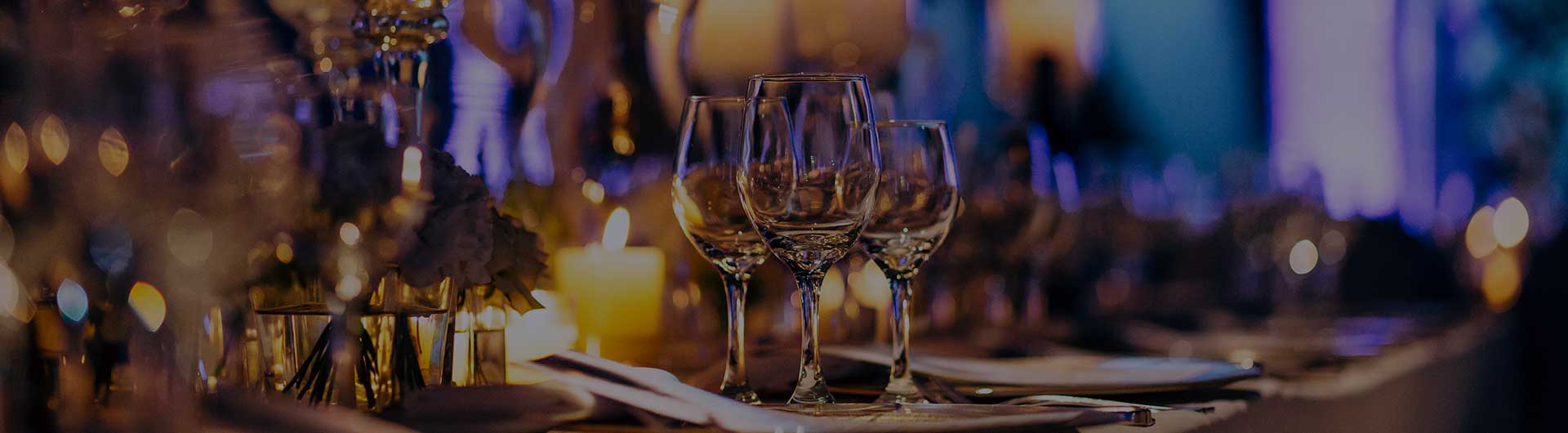 Table setting for a wedding.