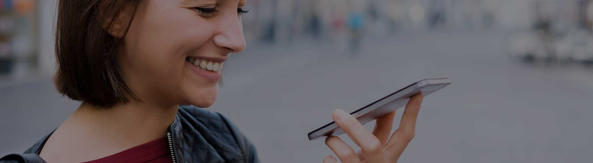 Woman outside on a phone call.
