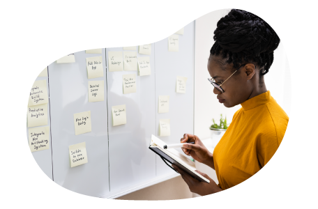 IT project manager organizing project plan. IT project manager organizing project plan.