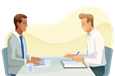IT staffer interviewing a potential hire.