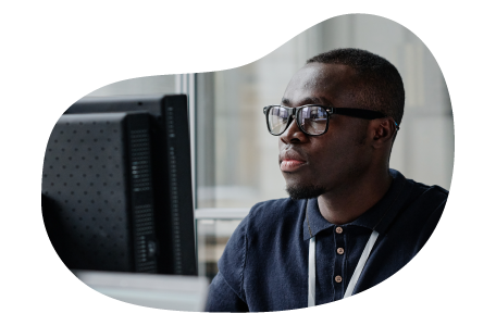 Mobile app developer coding software.