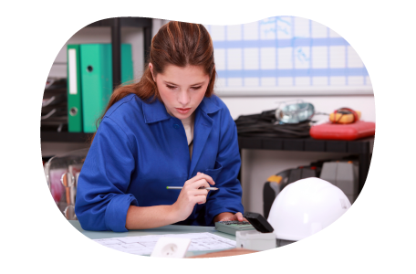 Technical writer composing technical copy for a product.