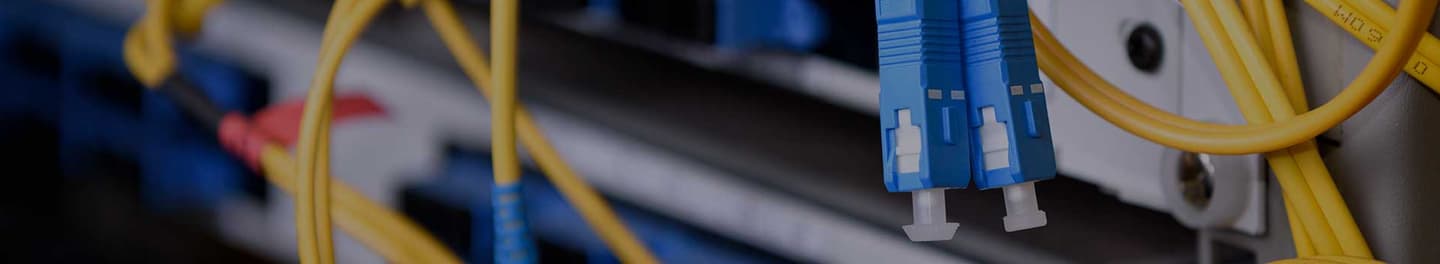 Close-up view of telecom cables.