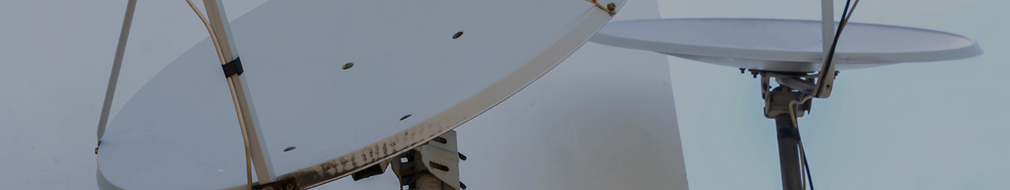 Newly installed satellite dishes.