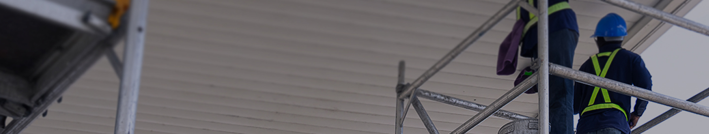 Scaffolding contractors working on a platform.