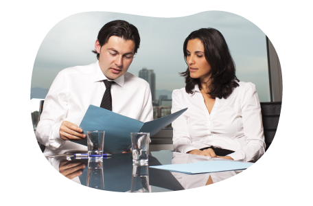 Actuary evaluating client risk factors.