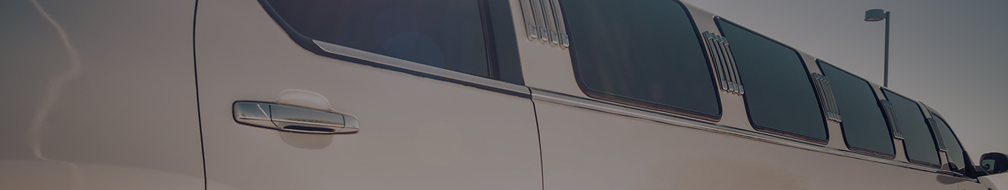 The side of a long stretch limo.