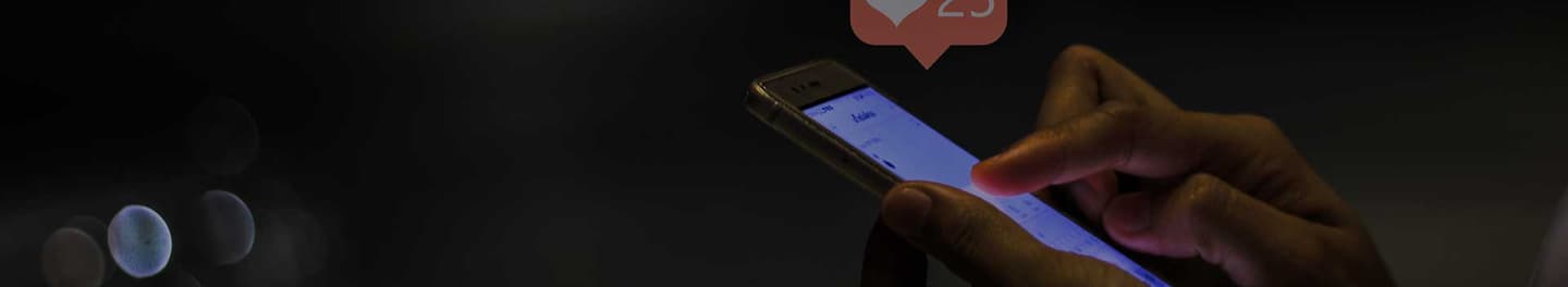 Social media user on phone.