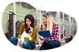 Animal shelter employees caring for a dog.