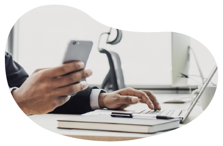 Professional service business owner calculating the cost of insurance.