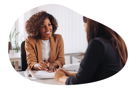 Lawyer consulting a client. Lawyer consulting a client.