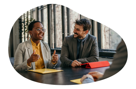 Recruiter sitting in an meeting with a client. Recruiter sitting in an meeting with a client.