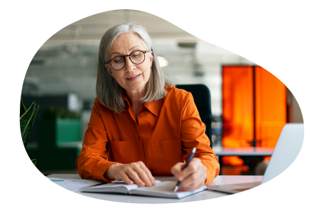 Title abstractor evaluating the title for a business property. Title abstractor evaluating the title for a business property.