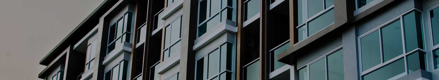 Side of an upscale apartment building 