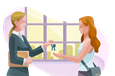 Property manager handing keys to a tenant