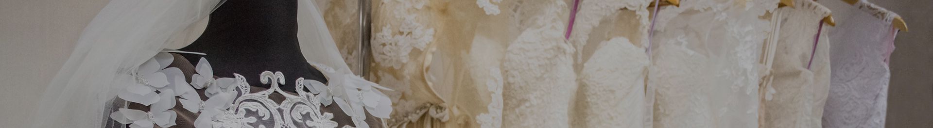 Wedding dress on a mannequin.