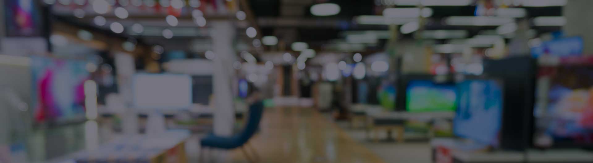 Blurred image of an electronic store.