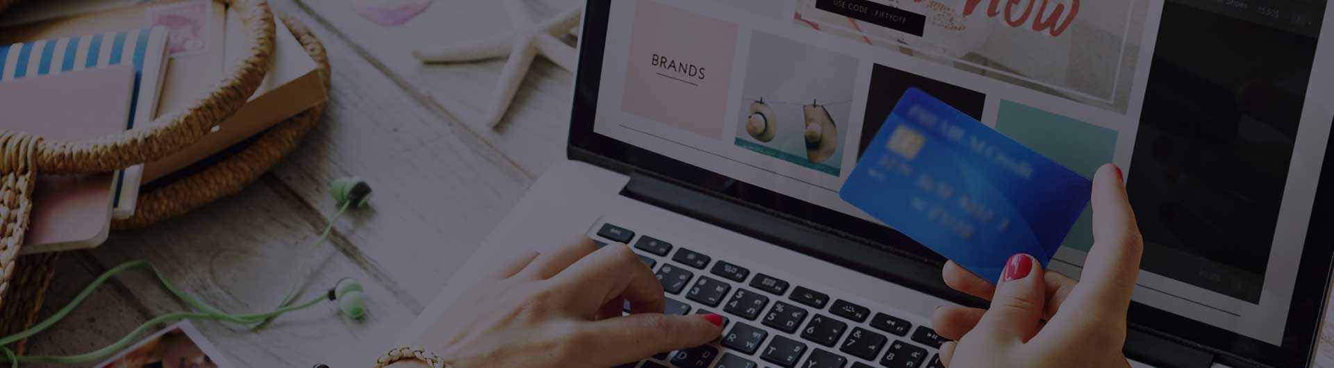 Online shopper typing their credit card information into a retailer's website. Online shopper typing their credit card information into a retailer's website.