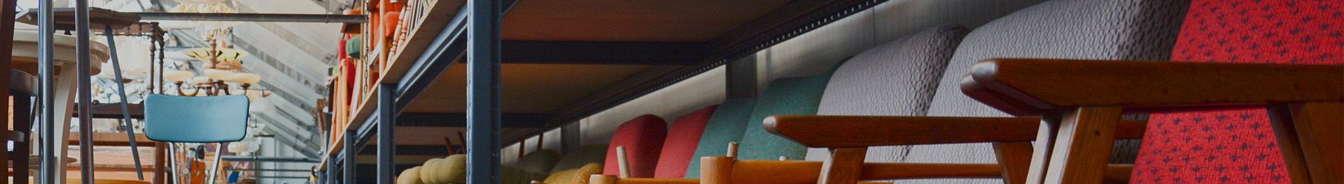 Rows of chairs on display.