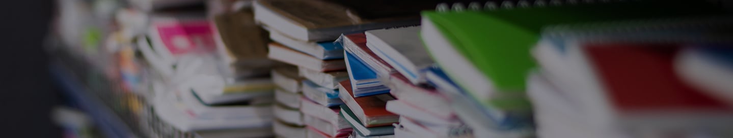 Notebooks on display at an office supply store. Notebooks on display at an office supply store.