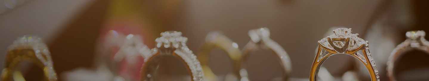 A display of wedding rings.