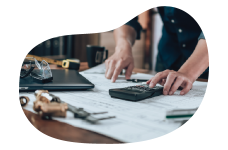 A small business owner calculating their builder's risk insurance costs